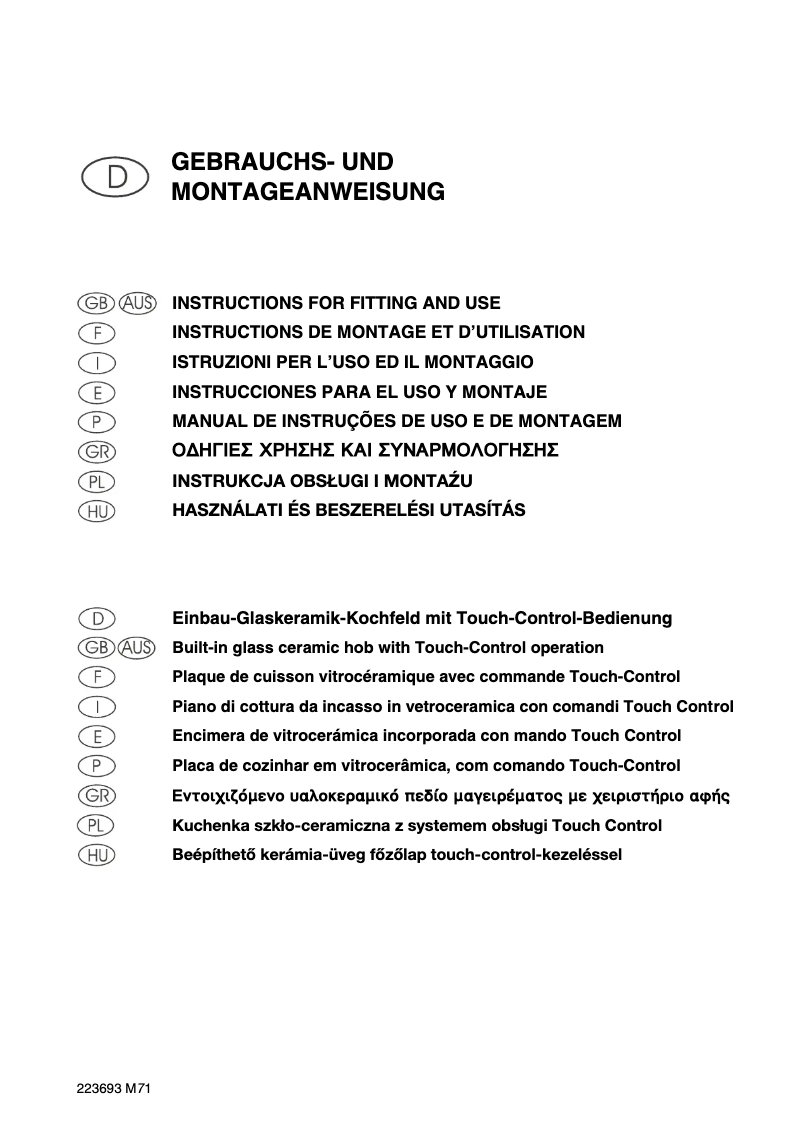 Página 1 del manual Manual de usuario Teka TR 90 DX