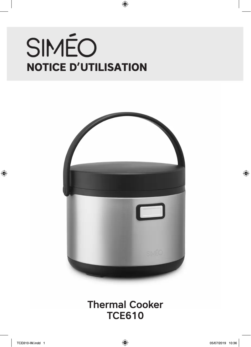 Página 1 del manual Manual de usuario Siméo TCE610