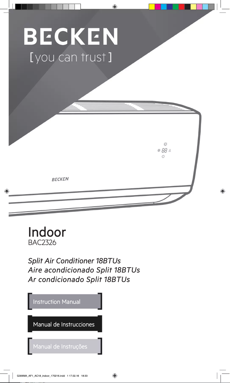 Imagen de la primera página del manual del dispositivo BAC2326