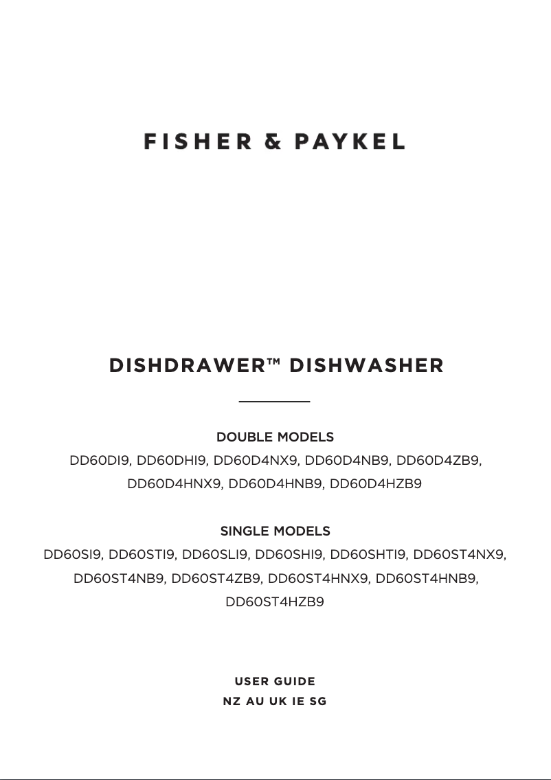 Página 1 del manual Manual de usuario Fisher & Paykel DD60D4NX9