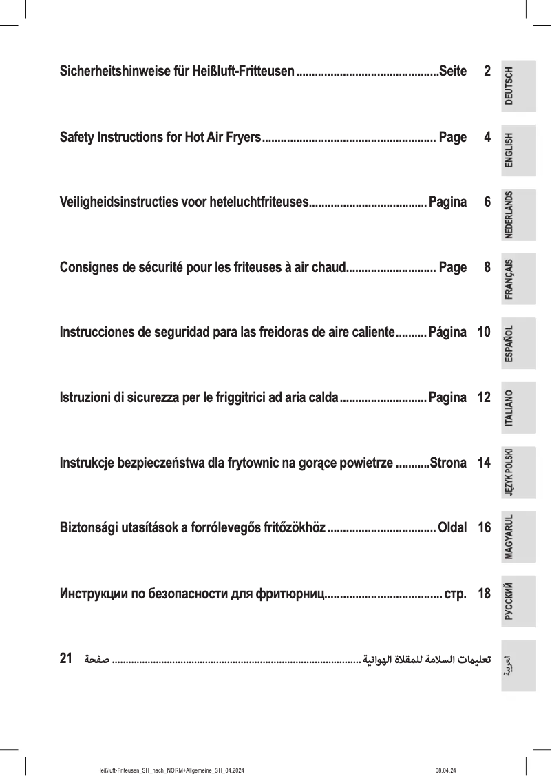 Imagen de la primera página del manual del dispositivo PC-FR 1286 H