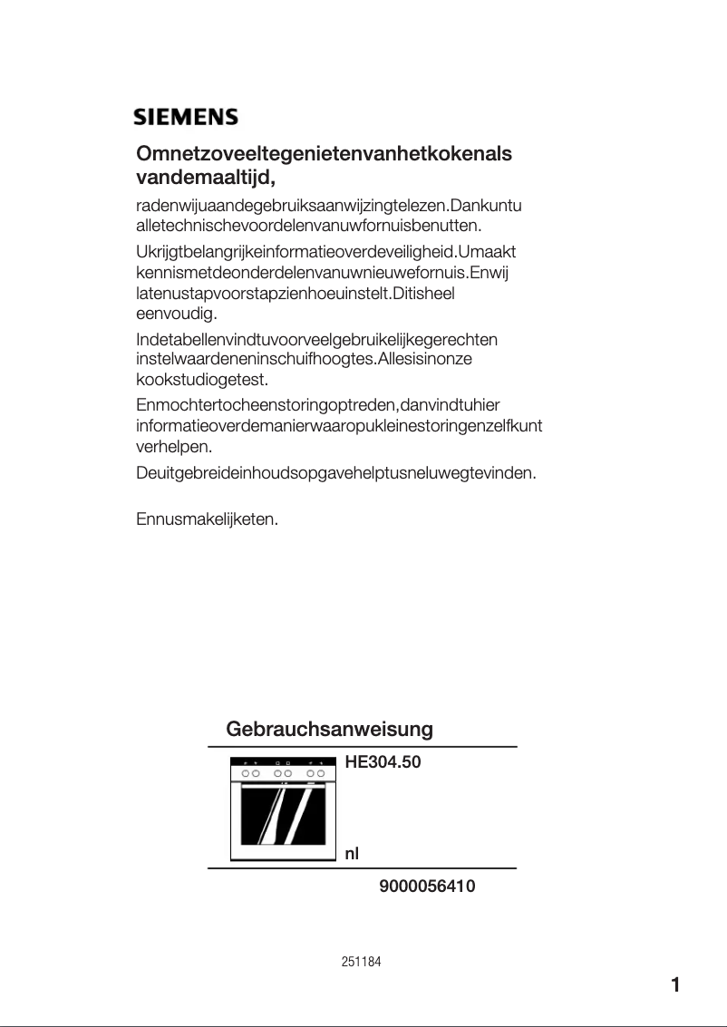 Página nº 1 - Manual de usuario Siemens HE304550RVS