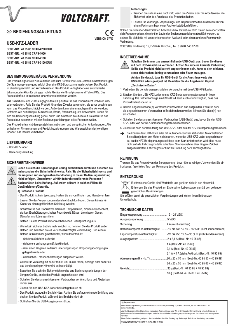 Imagen de la primera página del manual del dispositivo CPAS-1000