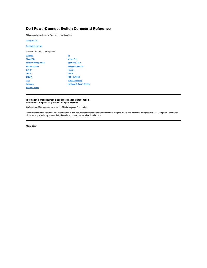 Imagen de la primera página del manual del dispositivo PowerConnect 5224