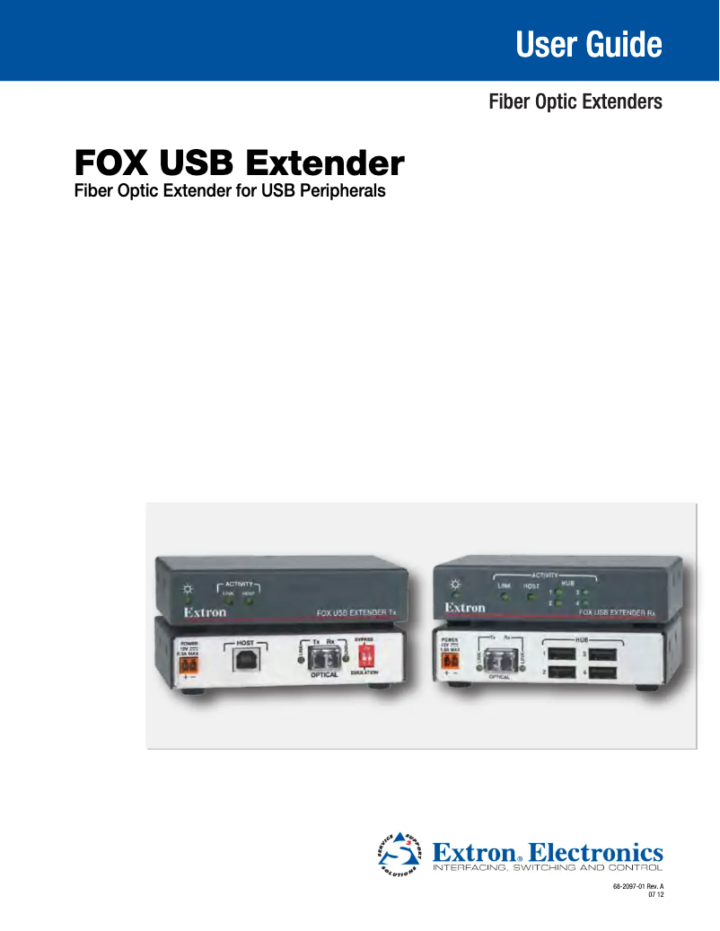 Página 1 del manual Manual de usuario Extron FOX USB