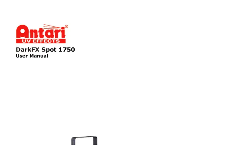 Imagen de la primera página del manual del dispositivo DarkFX Spot 1750