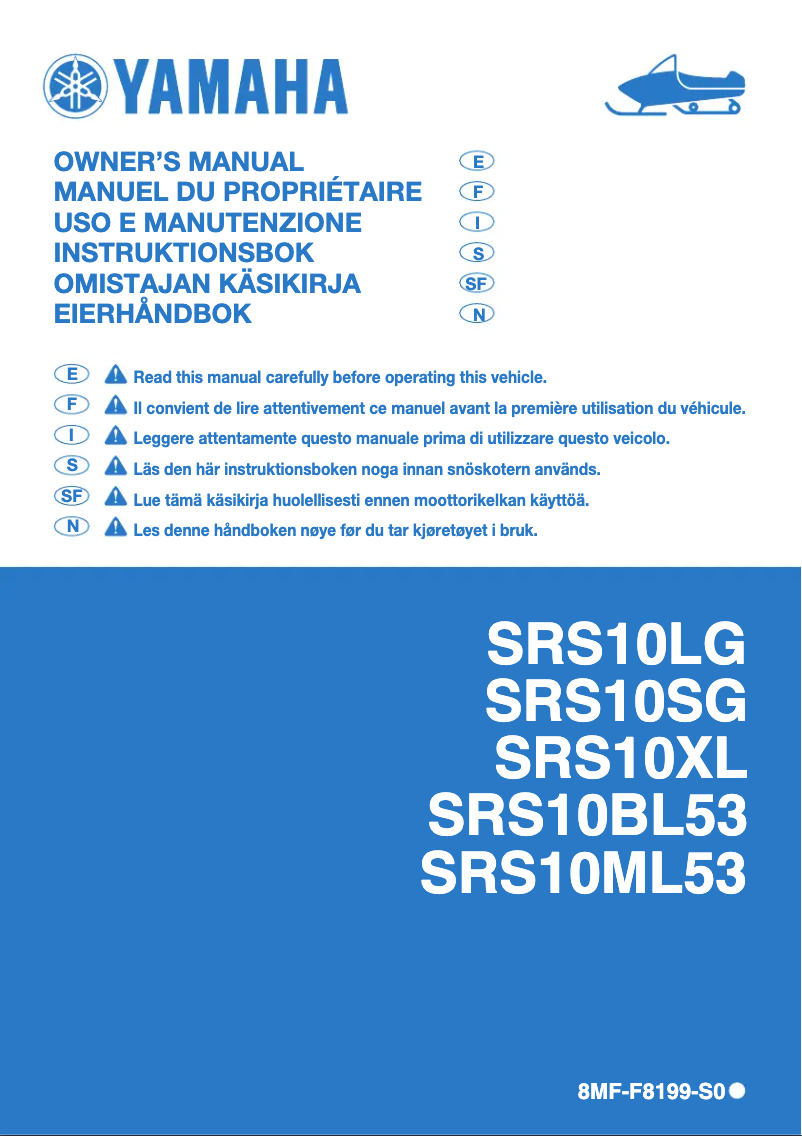 Página 1 del manual Manual de usuario Yamaha Sidewinder M-TX LE 153 (2020)