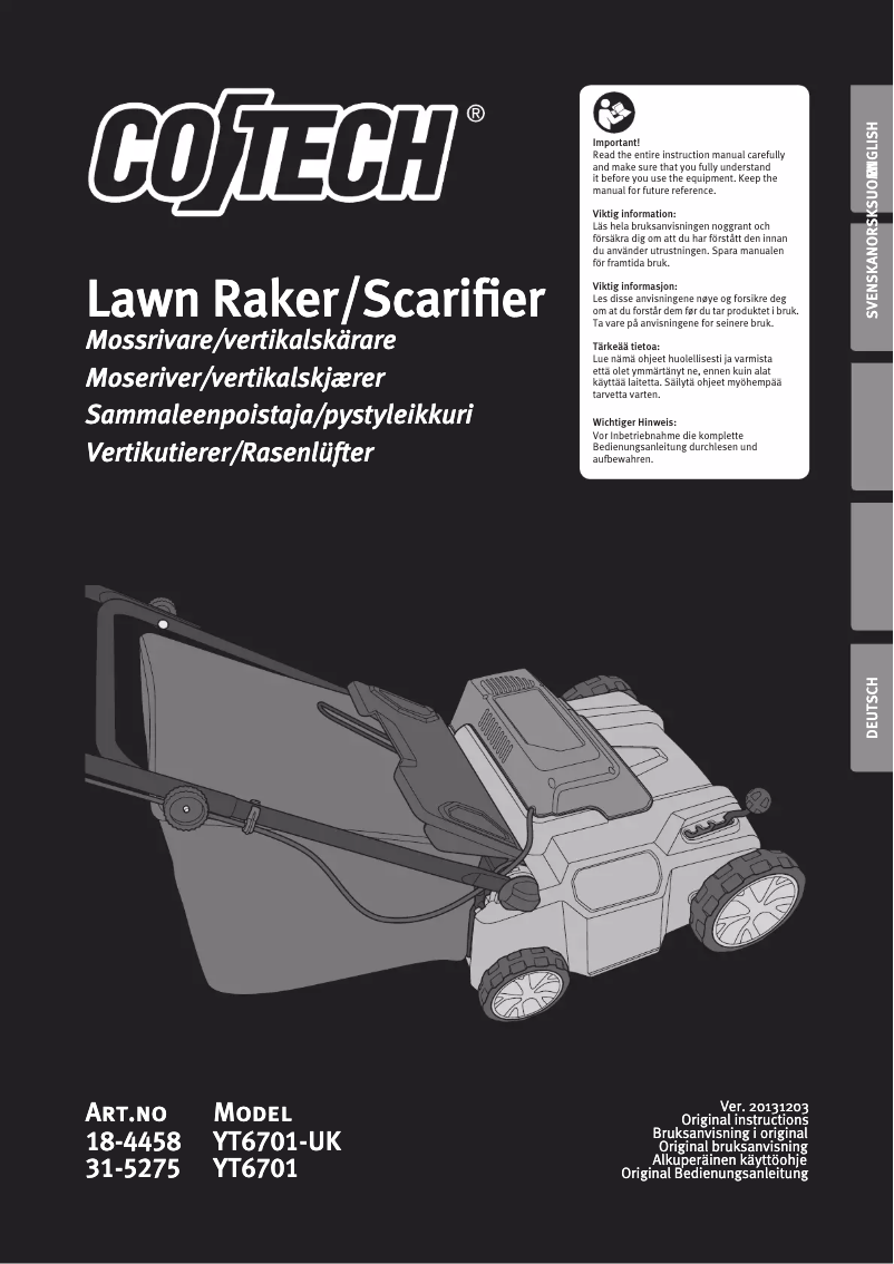 Página 1 del manual Manual de usuario Cotech YT6701