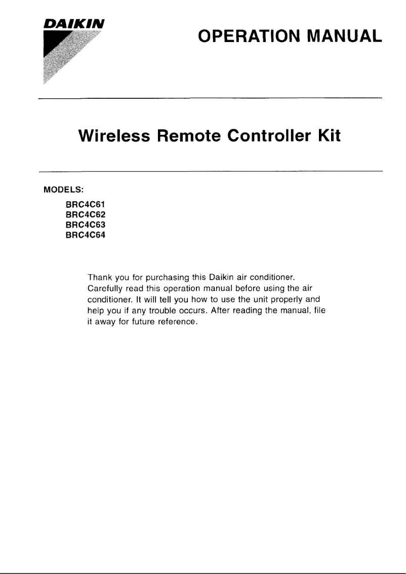 Imagen de la primera página del manual del dispositivo BRC4C61