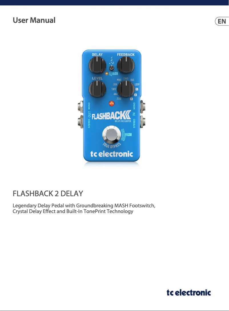 Página 1 del manual Manual de usuario TC Electronic Flashback 2 Delay
