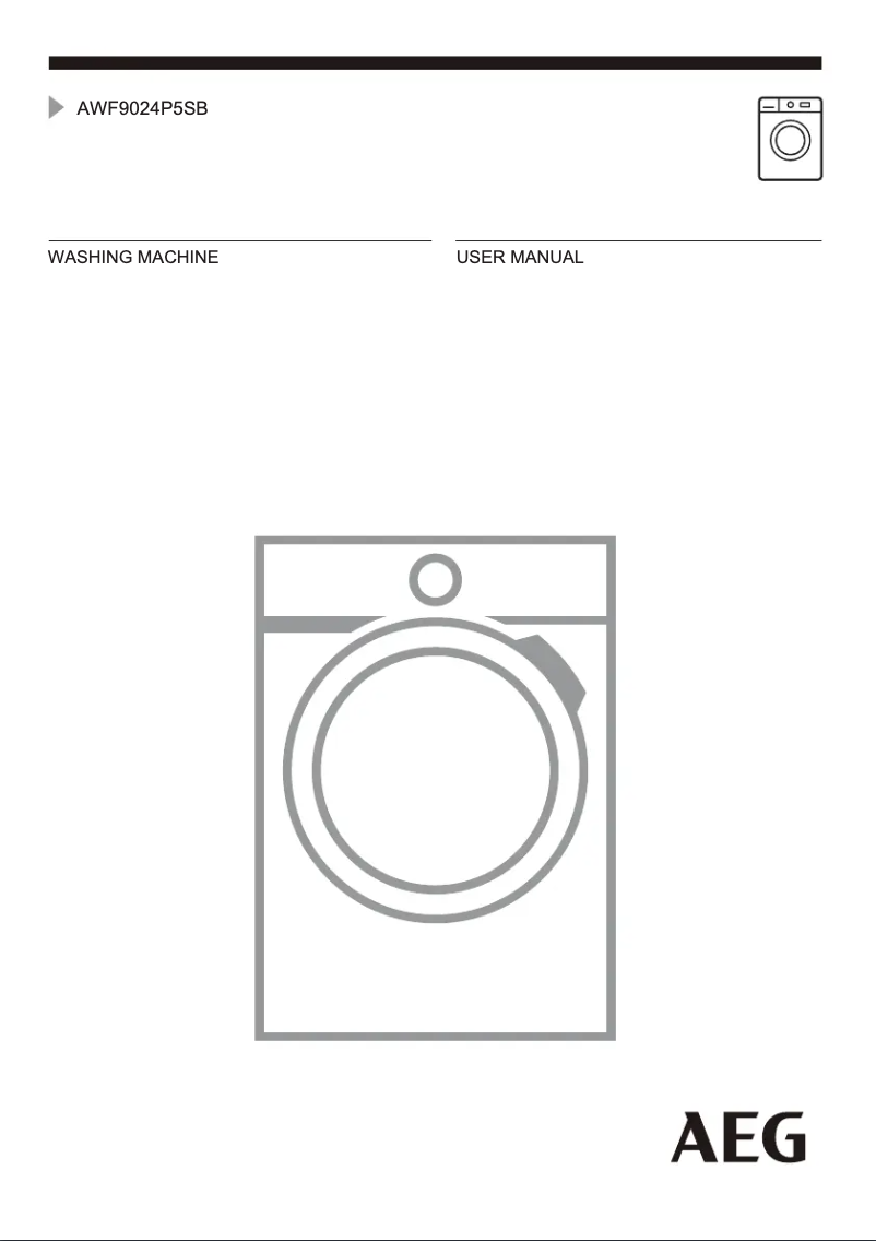 Imagen de la primera página del manual del dispositivo AWF9024P5SB