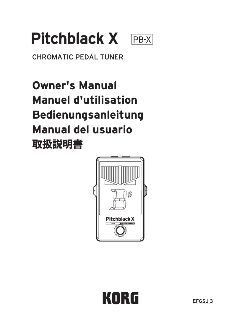 Imagen de la primera página del manual del dispositivo Pitchblack X