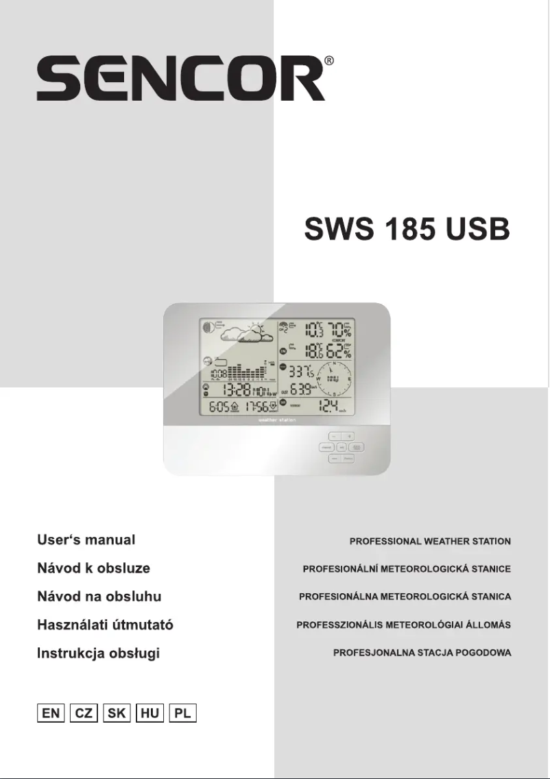 Página 1 del manual Manual de usuario Sencor SWS 185 USB