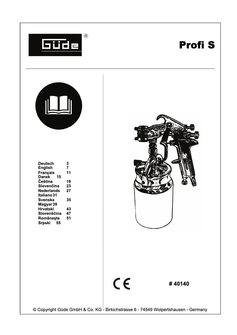Imagen de la primera página del manual del dispositivo Profi S
