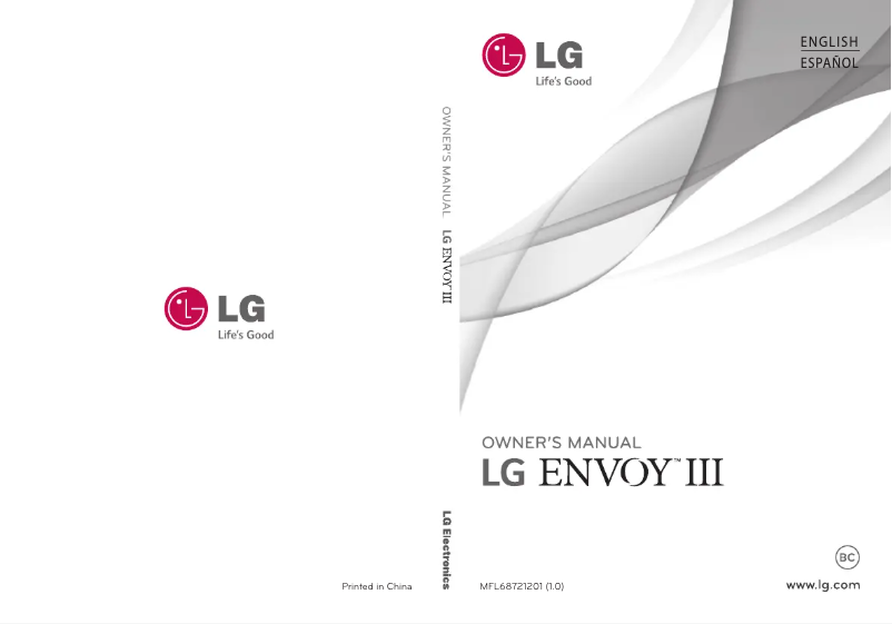 Página 1 del manual Manual de usuario LG Envoy III