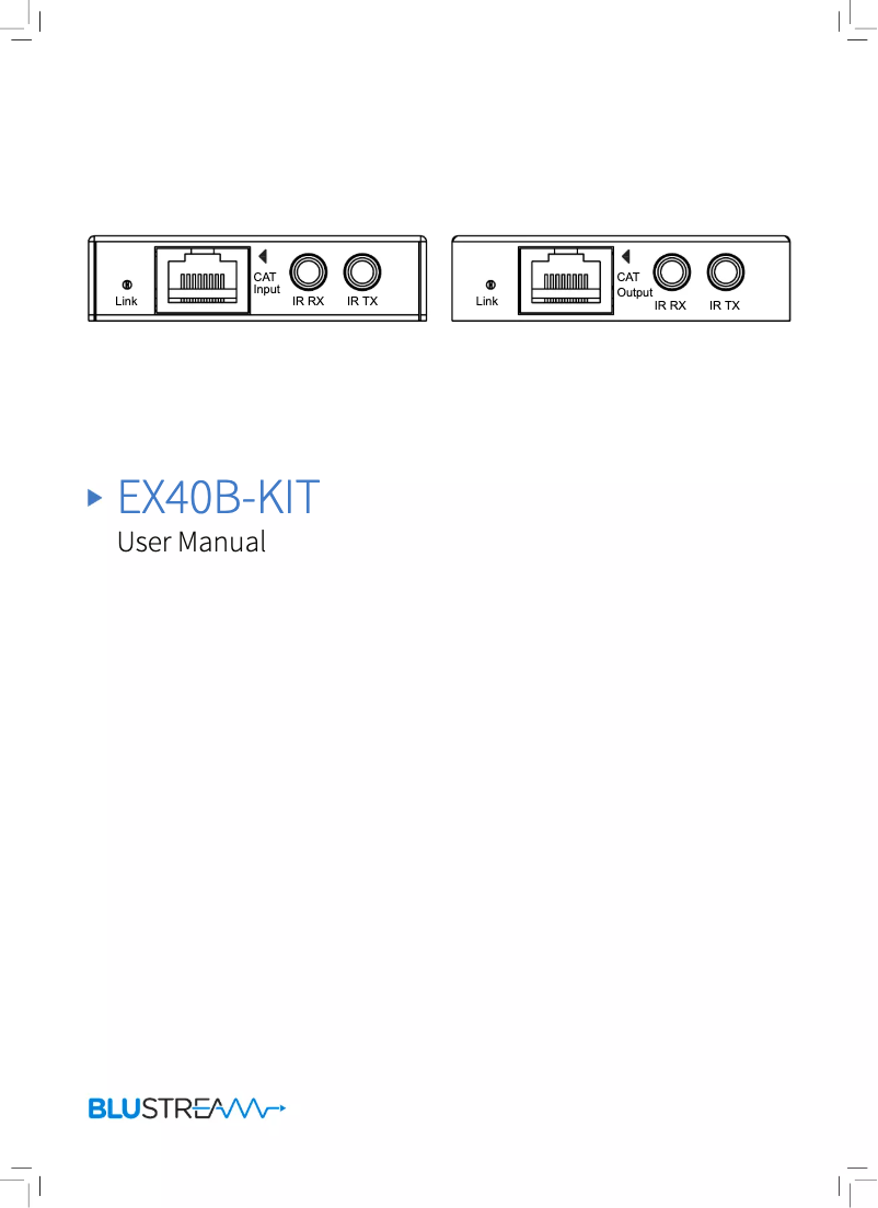 Imagen de la primera página del manual del dispositivo EX40B-KIT