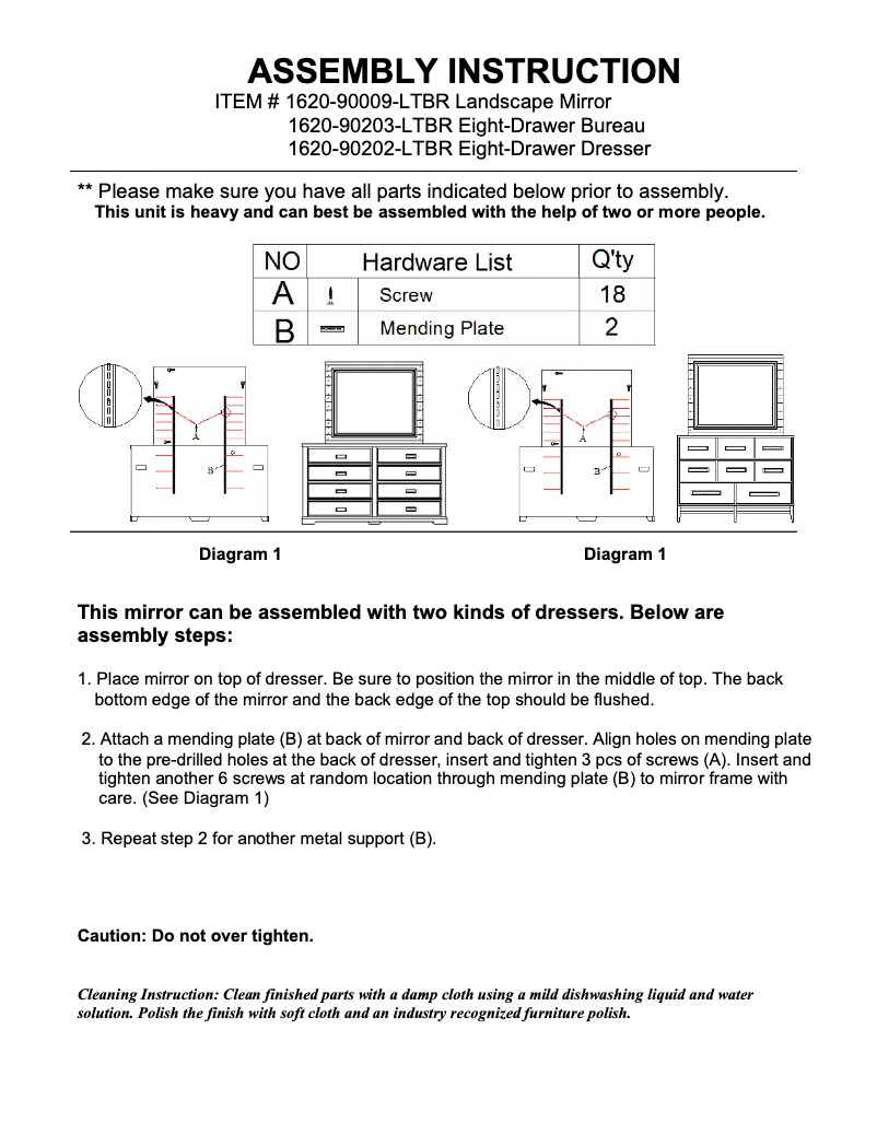 Página 1 del manual Manual de usuario Hooker 1620-90009-LTBR