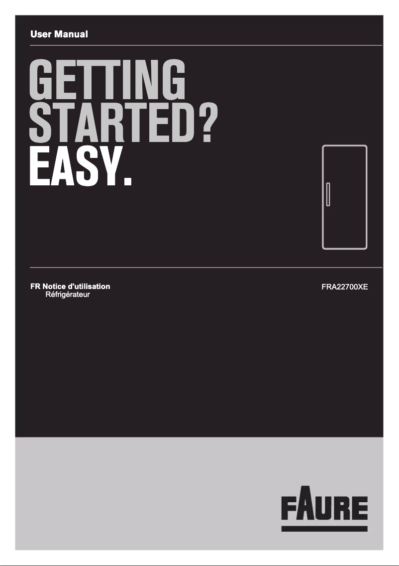 Página nº 1 - Manual de usuario Faure FRA22700XE