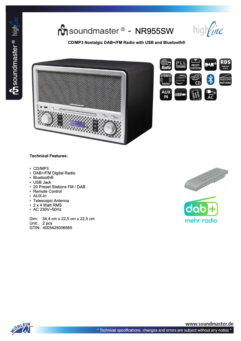 Imagen de la primera página del manual del dispositivo NR955
