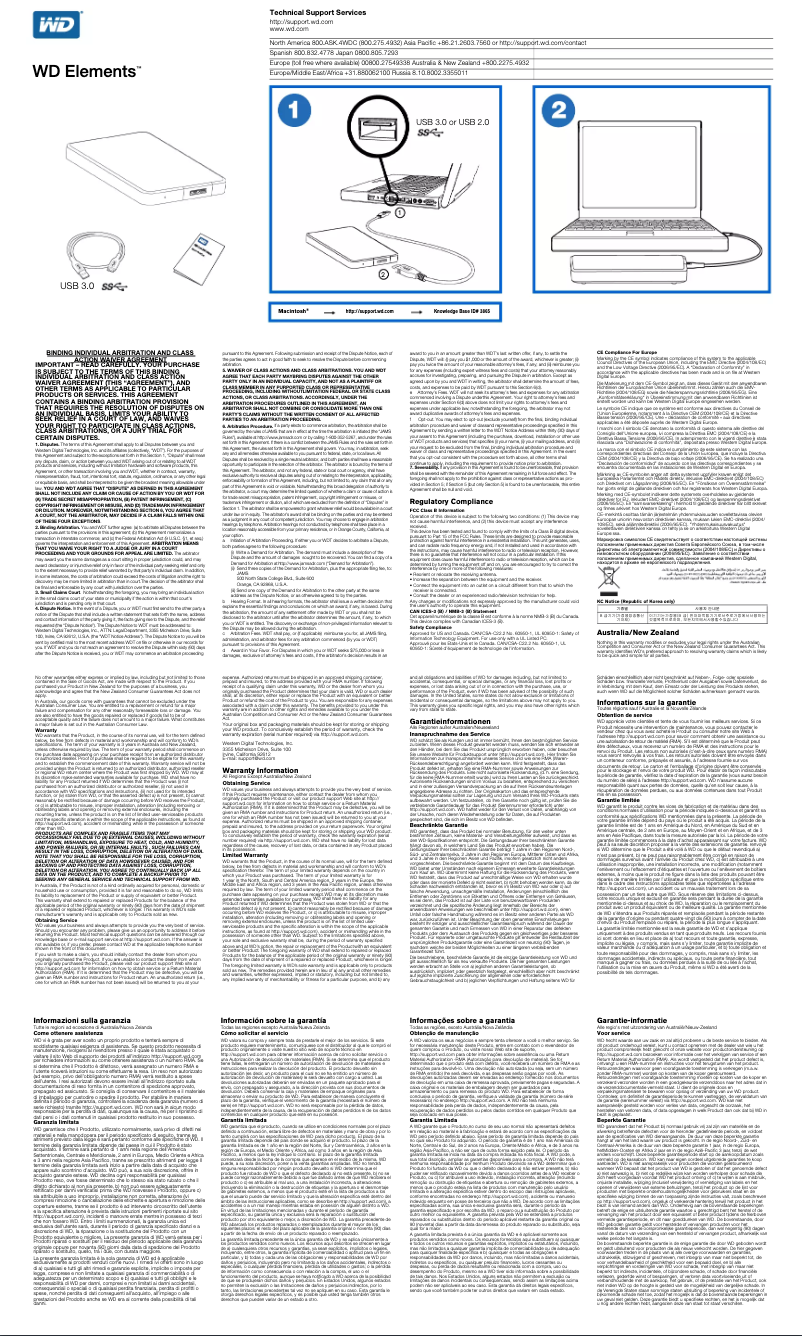 Imagen de la primera página del manual del dispositivo Elements Portable