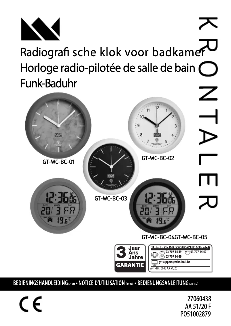 Página 1 del manual Manual de usuario Krontaler GT-WC-BC