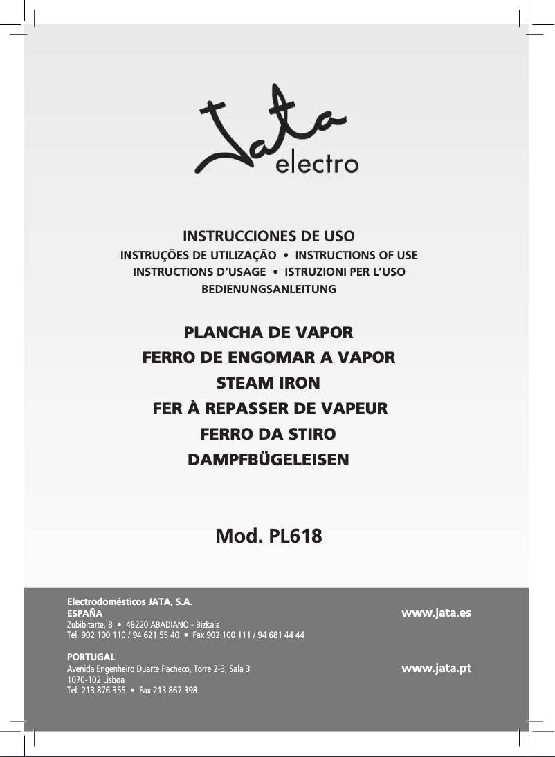 Página 1 del manual Manual de usuario Jata PL618