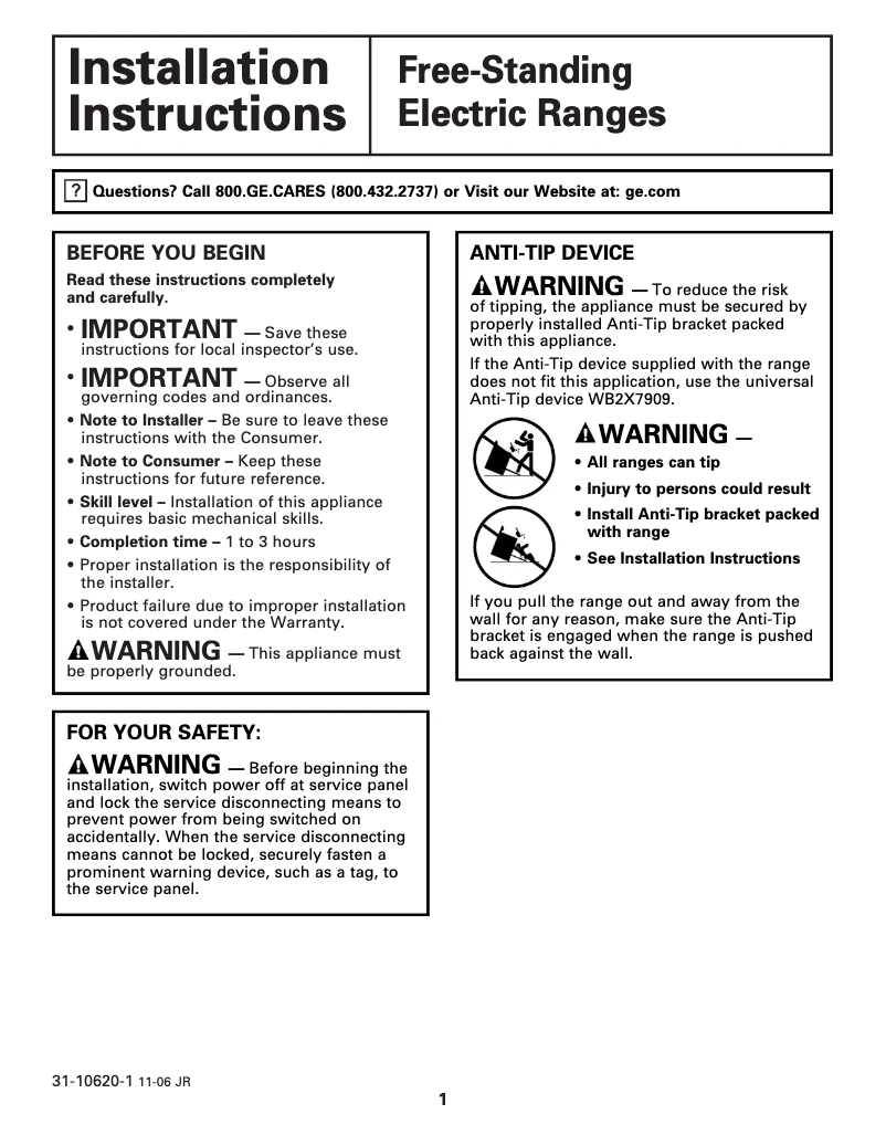 Imagen de la primera página del manual del dispositivo JBS55CKCC