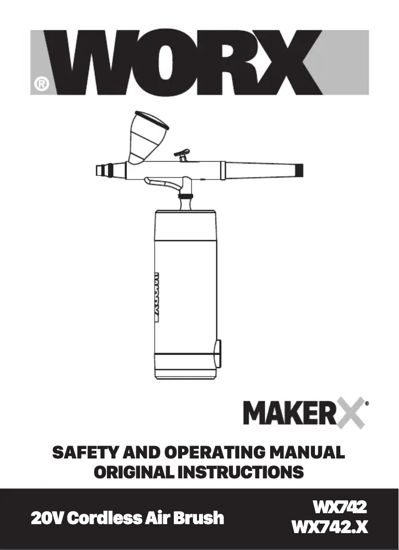 Imagen de la primera página del manual del dispositivo MakerX WX742.9