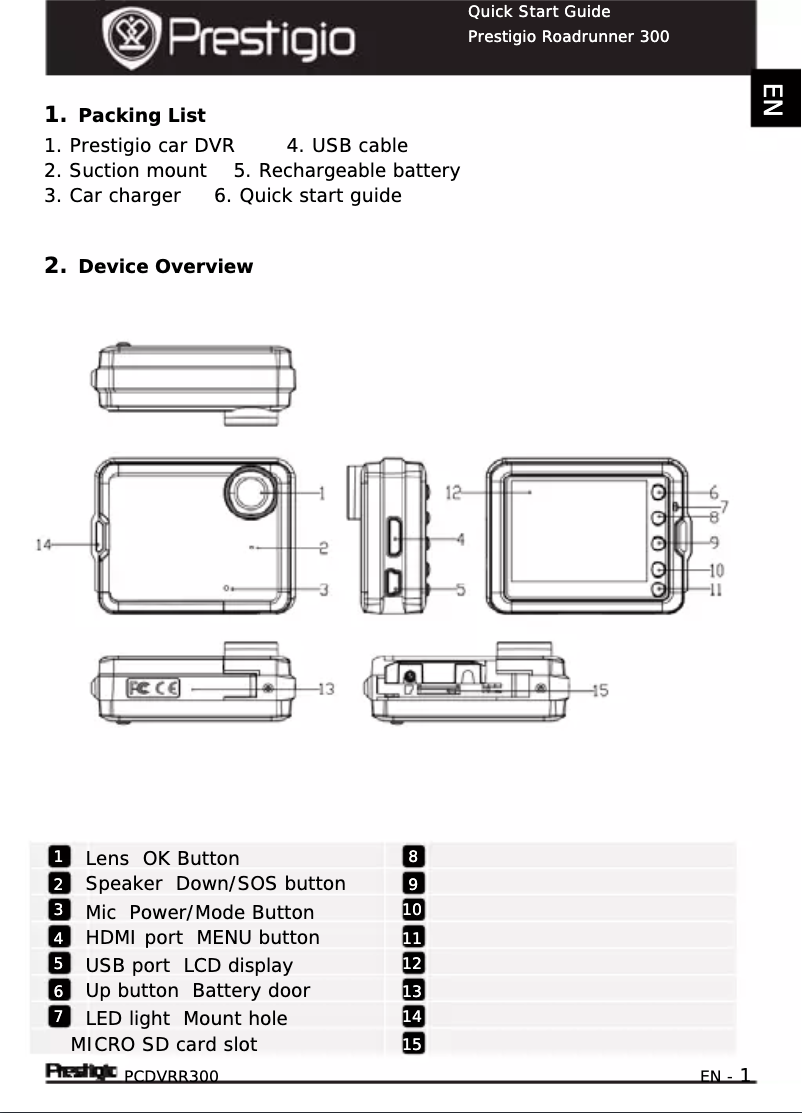 Página nº 1 - Manual de usuario Prestigio Roadrunner 300i