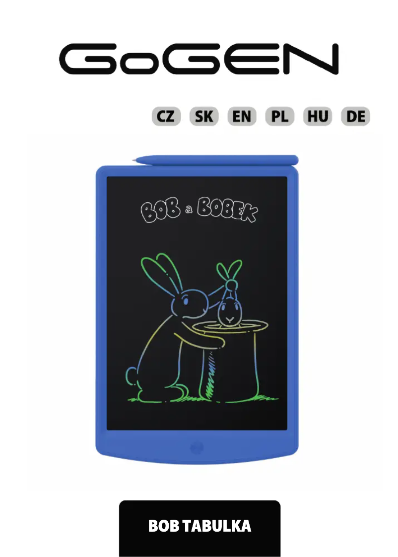 Imagen de la primera página del manual del dispositivo BOB TABULKA