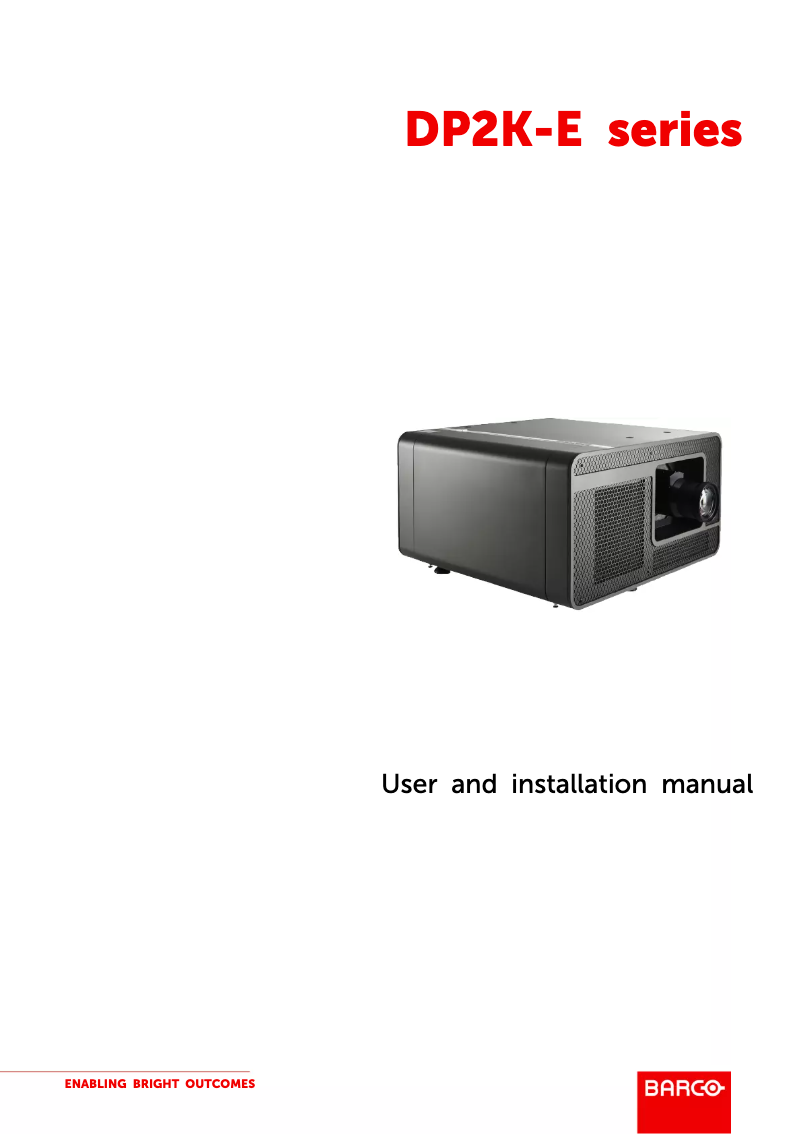 Página 1 del manual Manual de usuario Barco DP2K-6E