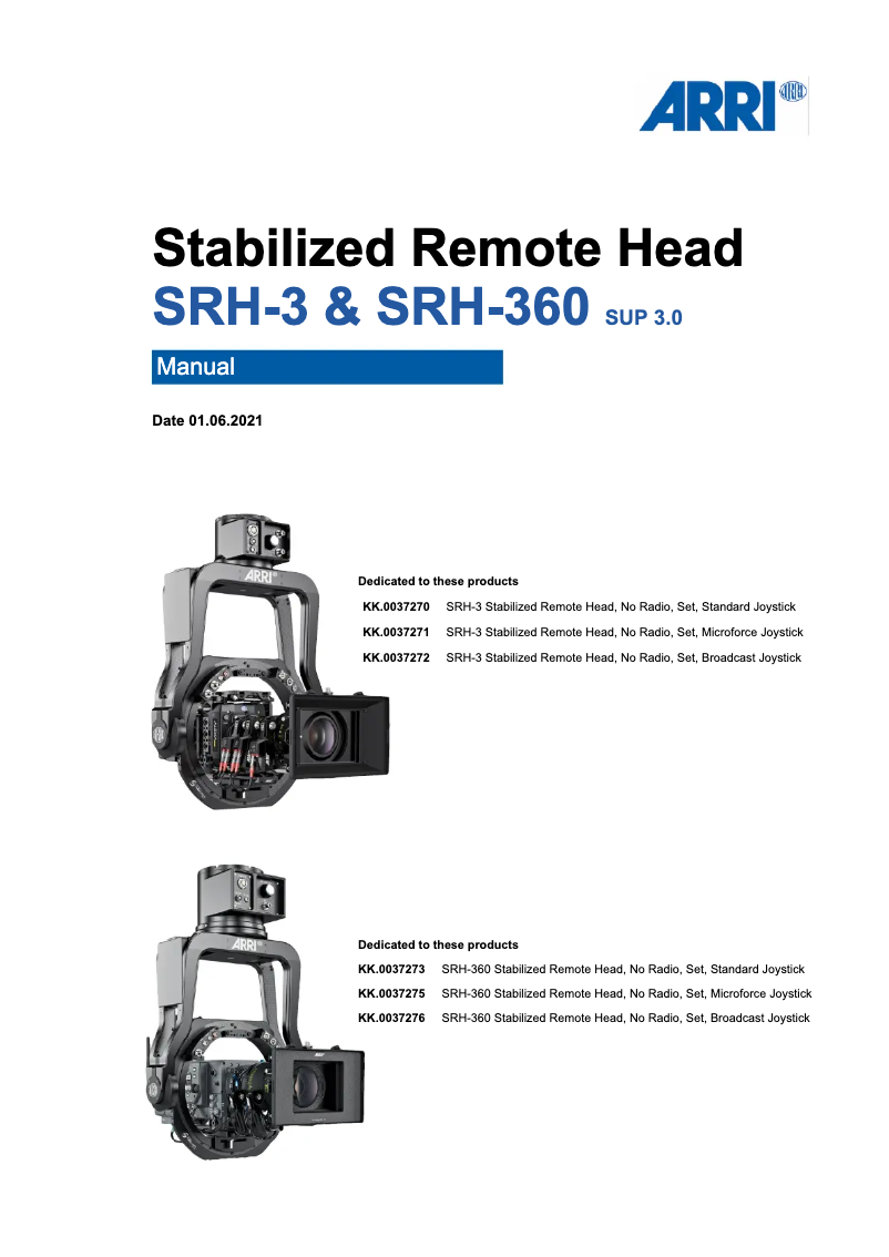 Imagen de la primera página del manual del dispositivo SRH-360