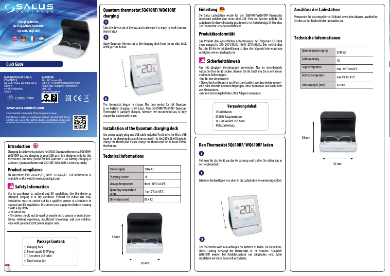 Imagen de la primera página del manual del dispositivo CDUK