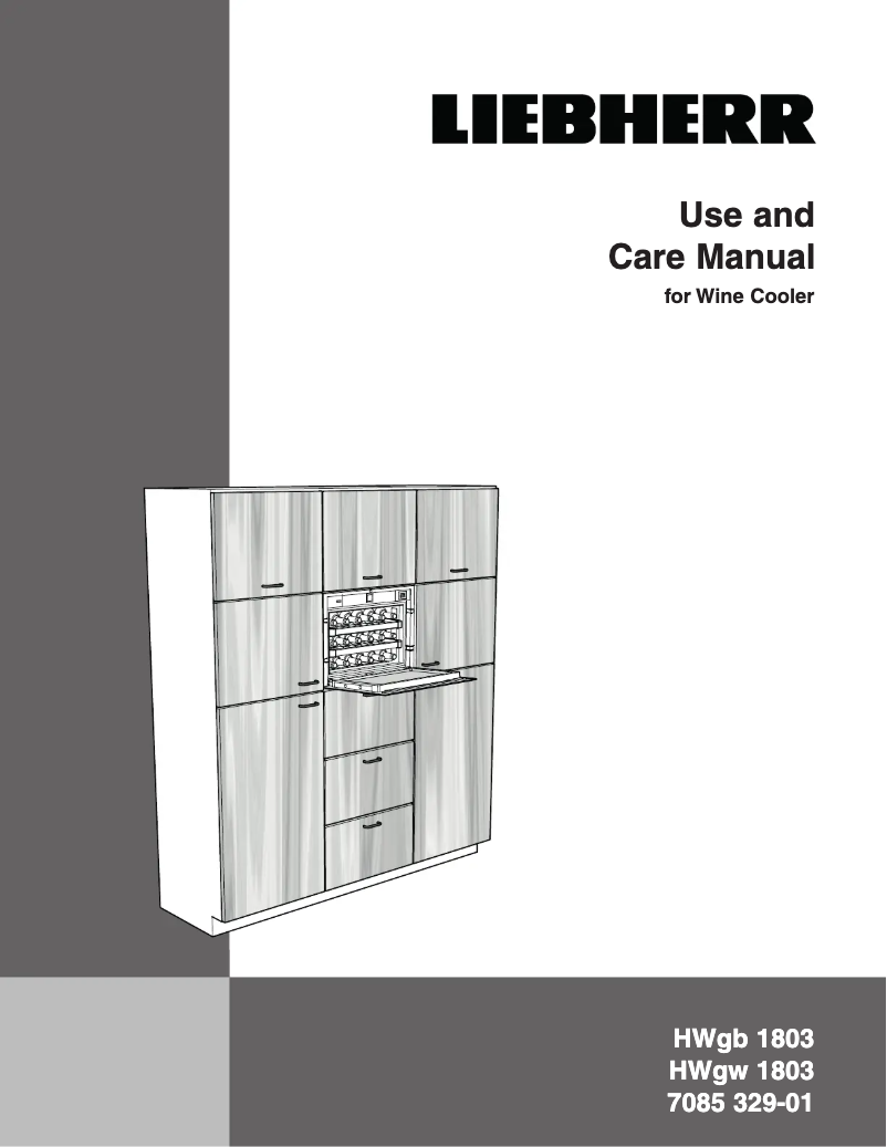 Página 1 del manual Manual de uso y mantenimiento Liebherr HWGB-1803