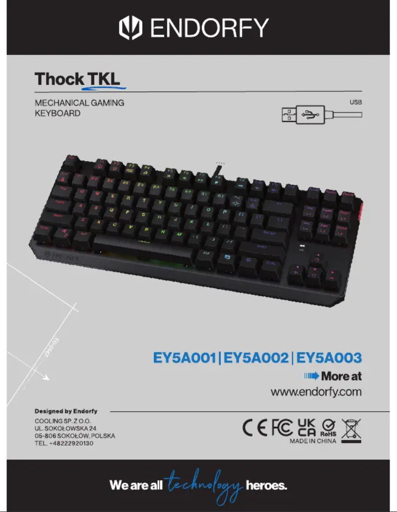 Imagen de la primera página del manual del dispositivo Thock TKL
