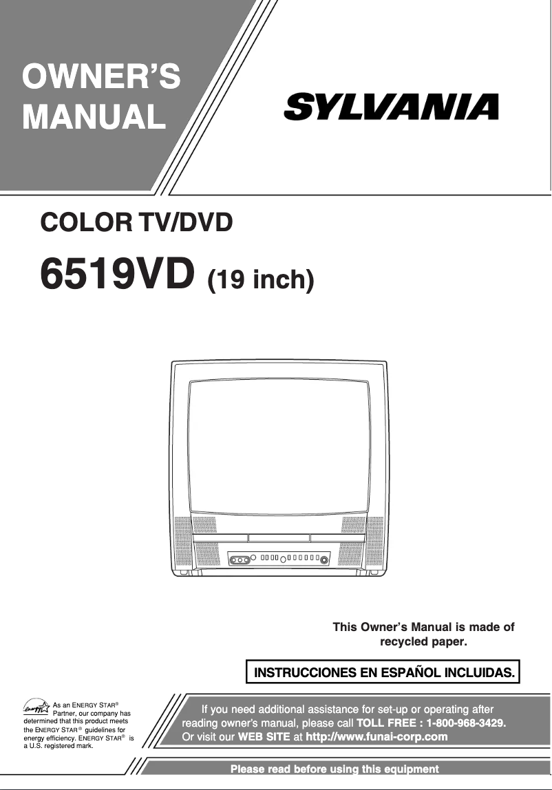 Imagen de la primera página del manual del dispositivo 6519VD