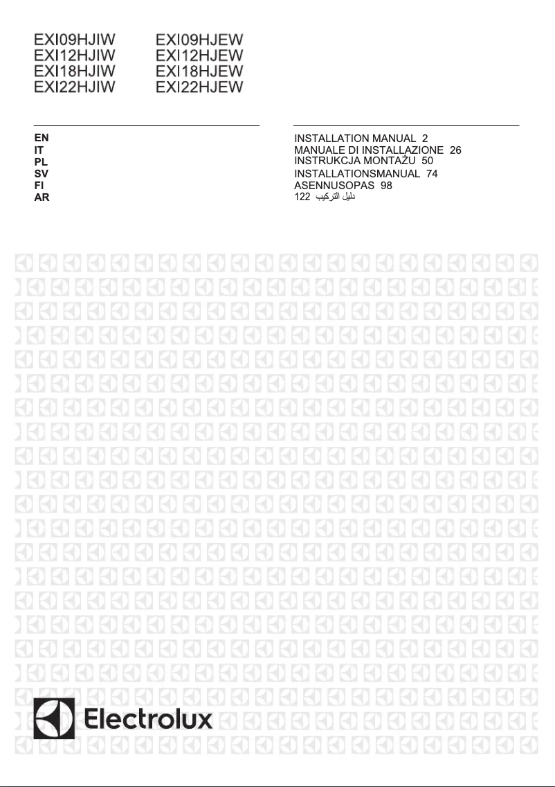 Imagen de la primera página del manual del dispositivo EXI18HJEWI