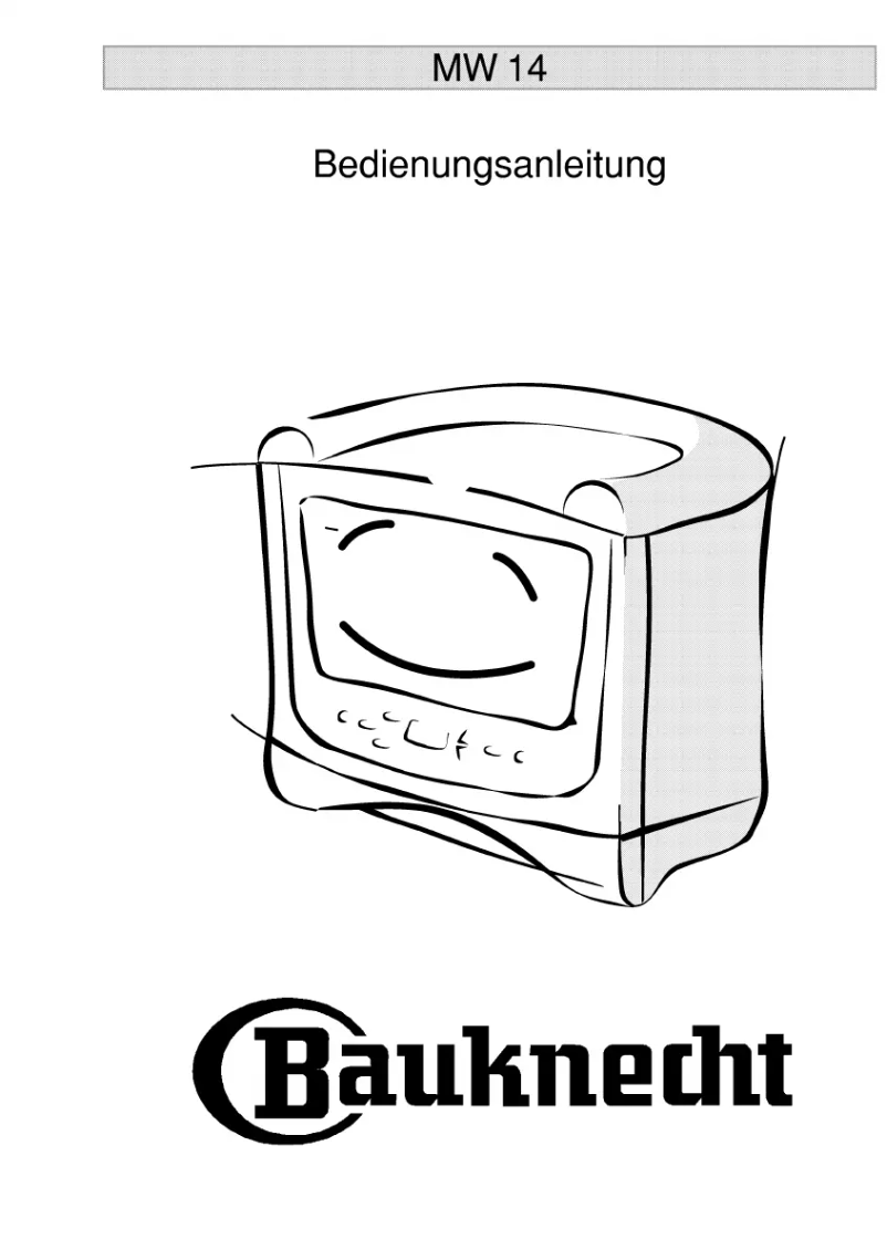 Página 1 del manual Manual de usuario Bauknecht MW 14/AW/2