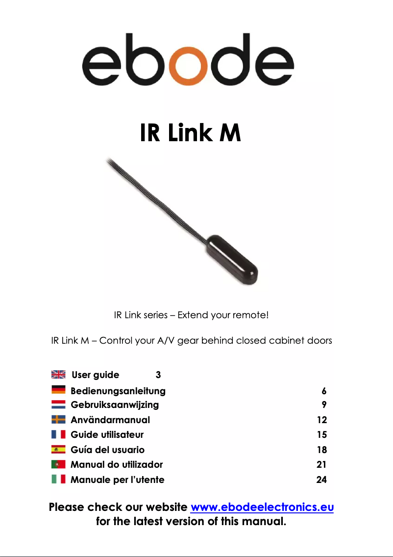 Página nº 1 - Manual de usuario ebode IR Link Pro Mini