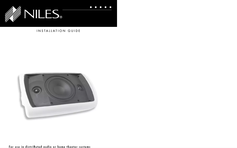 Página nº 1 - Manual de usuario Niles OS5.3Si