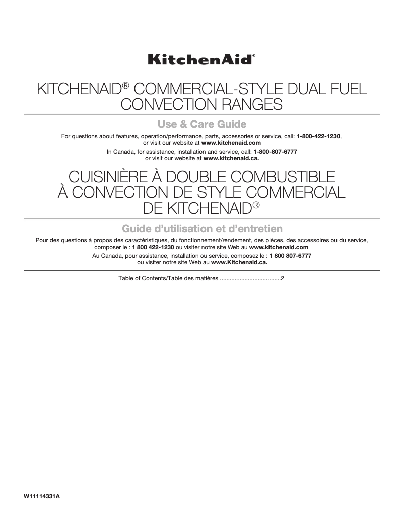 Página nº 1 - Manual de usuario KitchenAid KFDC500JSS