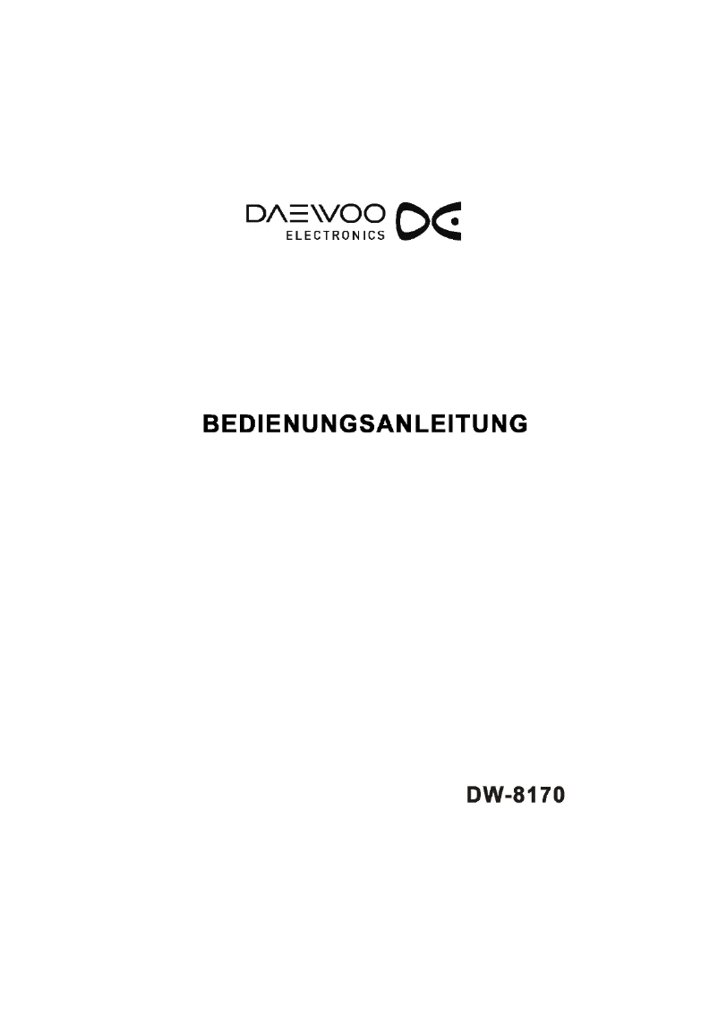 Página 1 del manual Manual de usuario Daewoo DW-8170