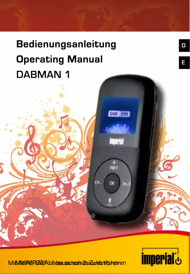 Imagen de la primera página del manual del dispositivo DABMAN 10