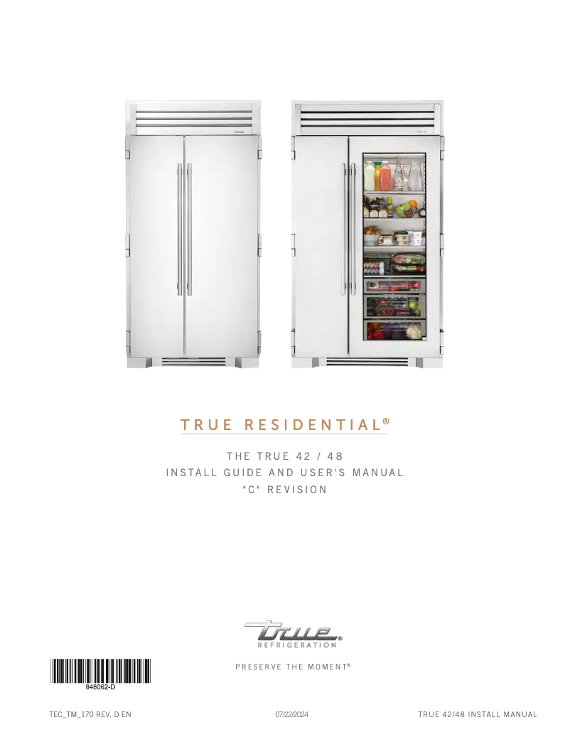 Imagen de la primera página del manual del dispositivo TR-48SBS-SG-C