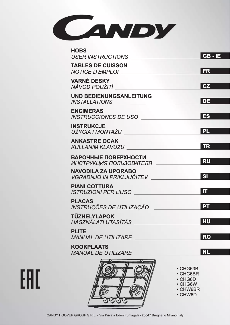 Imagen de la primera página del manual del dispositivo CHW74WTX