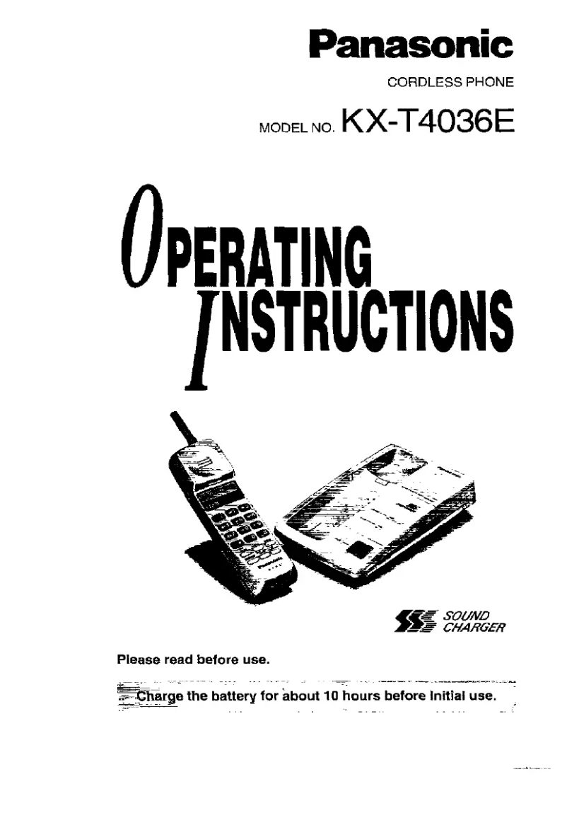 Imagen de la primera página del manual del dispositivo KX-T4036E