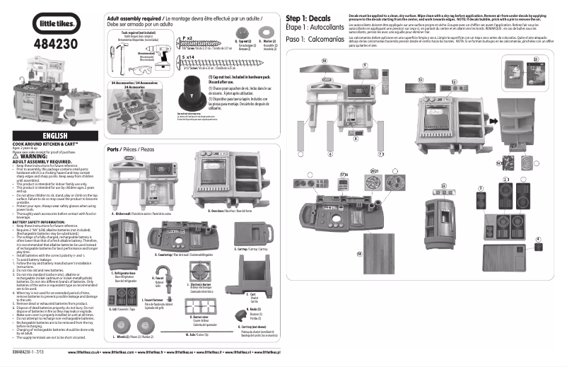 Página 1 del manual Manual de usuario Little Tikes Cook Around Kitchen & Cart