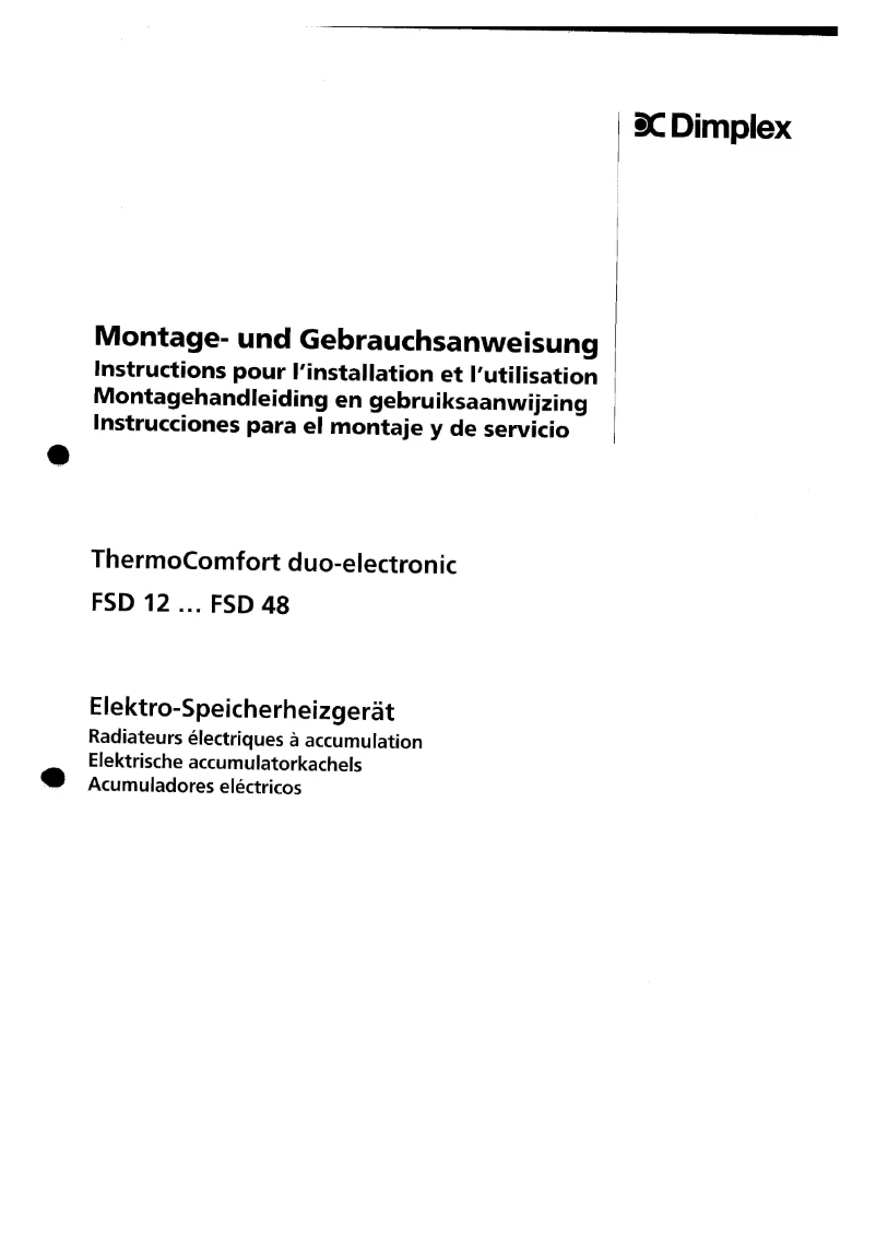 Imagen de la primera página del manual del dispositivo FSD12