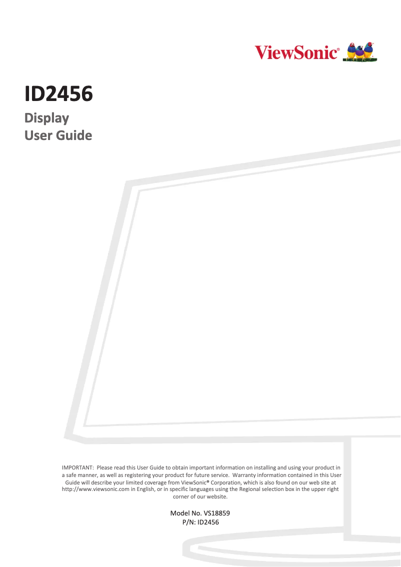 Imagen de la primera página del manual del dispositivo ID2456