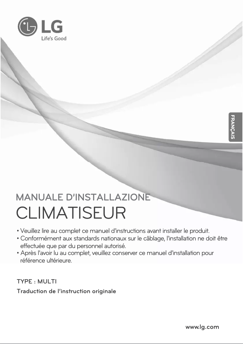 Página 1 del manual Guía de instalación LG MU4M25